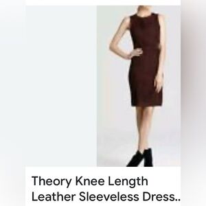 Theory suede burgundy Elegant Sleeveless Brown Dress 00